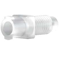 Idex Threaded Luer Adapter, Natural Acetal, 0.050" Bore, Female Luer x Male 1/4-28 Flat Bottom; 1/EA