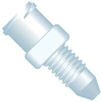 Idex Threaded Luer Adapter, Natural ETFE, 0.050" Bore, Female Luer x Male 10-32 Coned; 1/EA