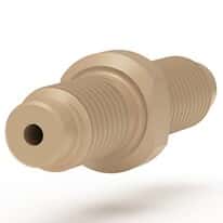 Idex Low-Pressure Union, Male Straight, PEEK, 0.062" Bore, 1/4-28 Flat Bottom; 1/EA