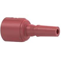 Idex Threaded Luer Adapter, Red/Black PEEK, 0.040" Bore, Male Slip Luer x Female 1/4-28 Flat Bottom; 1/EA