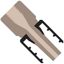Idex Threaded Luer Adapter, Natural/Black PEEK, 0.050" Bore, Male Slip Luer x Female 10-32 Coned; 1/EA