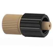 Idex Threaded Luer Adapter, Natural/Black PEEK, 0.050" Bore, Male Luer Lock x Female 10-32 Coned; 1/EA