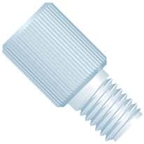 Idex Threaded Adapter, PTFE, 0.040" ID, 1/4-28 Flat Bottom (F) to 1/4-28 Flat Bottom (M)
