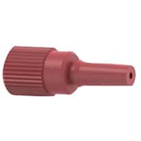 Idex Threaded Luer Adapter, Red ETFE/Natural PP, 0.050" Bore, Male Slip Luer x Female 1/4-28 Flat Bottom; 1/EA