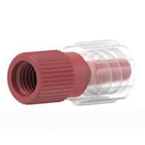 Idex Threaded Luer Adapter, Red ETFE/Natural PP, 0.050" Bore, Male Luer Lock x Female 1/4-28 Flat Bottom; 1/EA