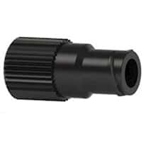 Idex Threaded Luer Adapter, Natural/Black PEEK, 0.040" Bore, Male Slip Luer x Male 1/4-28 Flat Bottom; 1/EA