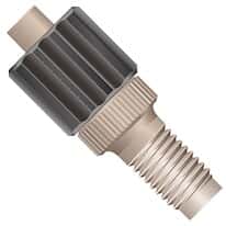 Idex Threaded Luer Adapter, Natural/Black PEEK, 0.040" Bore, Male Luer Lock x Male 1/4-28 Flat Bottom; 1/EA