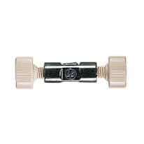 Idex Low-Pressure Union Assembly, Straight, Natural PEEK, 0.050" Bore, 1/8" OD Tubing, 1/4-28 Flat Bottom; 1/EA