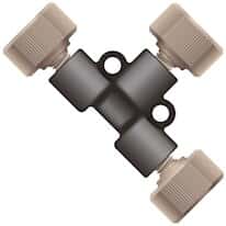 Idex High-Pressure Tee Assembly, PEEK, 0.020" ID, 1/16" OD Tubing, 10-32 Coned; 1/EA