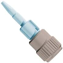 Idex Conical Adapter, Natural PEEK/Blue ETFE, 0.040" Bore, 1/16" OD Rigid x 1/16-3/32" ID Soft Tubing; 1/EA