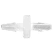 Idex Barbed Connector, Straight, Polypropylene, 1/8" x 1/8" Hose Barb