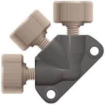 Idex High-Pressure Static Mixing Tee Assembly, PEEK, 0.020" ID, 1/16" OD Tubing, 10-32 Coned, 10 µm SS Frit; 1/EA