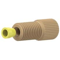 Idex Flangeless Fitting, Standard Knurl, Natural PEEK, 1/8" OD Tubing, 5/16-24 Flat-Bottom; 1/EA
