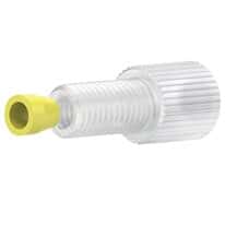 Idex Flangeless Fitting, Standard Knurl, Natural PFA, 1/8" OD Tubing, 1/4-28 Flat-Bottom; 1/EA