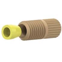 Idex Flangeless Fitting, Headless, Natural PEEK, 1/8" OD Tubing, 1/4-28 Flat-Bottom; 1/EA