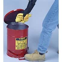 Justrite 09100 Oily Waste Can, Steel,  6 Gal