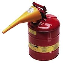 Justrite 10801 Safety Can, Type I, Steel with Cork Gaskets, 5 gallon