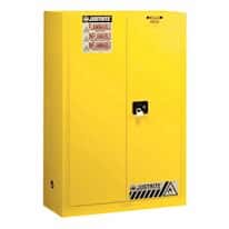 Justrite 896020 Sure-Grip® EX Flammable Cabinet, Self Close, 2 Doors, 2 Shelves, 60 Gal