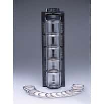Keck Sieve Shaker Kit, stainless steel screens, acrylic cylinders, ABS frame