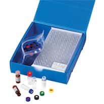 Kinesis Smart Pack Snap Vial and Cap Kit, 2 mL Amber Glass Vials with Label, PTFE/Silicone/PTFE Septa; 1000/pk