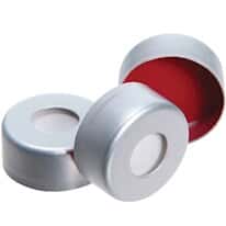 Kinesis Silver Aluminum Crimp Cap, 13 mm Dia., Silicone/PTFE Septum; 1000/pk