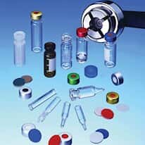 Kinesis Crimp Vial with Cap, Amber Glass, 2 mL, 11 mm, Rubber/TEF Septum, Label and Filling Lines; 1000/pk