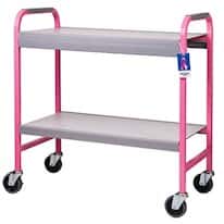 Labconco 8025000PNK Cart for the Cure™ Lab Utility Cart, 2 Shelf, 400 lb Cap