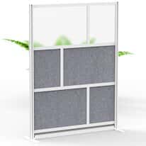 Luxor Modular Room Divider Wall System, Starter Wall, 53" x 70"; 2/Pk