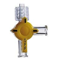 Masterflex Fitting, Polycarbonate, Three-Way, Large-Bore Stopcocks with Male Luer Lock, Non-Sterile; 10/PK