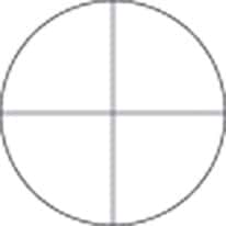 Meiji Techno Microscope Eyepiece Reticle, 25 mm Diameter, Cross-Line