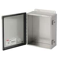 nVent Hoffman A12106CHNFSS Stainless Steel Junction Box, Continuous Hinge, type 4X