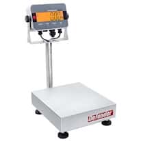 Ohaus D33XW75C1R6 Defender® 3000 Washdown Scale, Column-Mount SS Indicator, 14"x12" Platform, 75kg x 10g