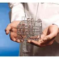 Poxygrid F18788-1600 Wire Test Tube Half Rack 24 15-16mm