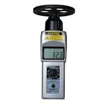 Shimpo DT-107A-S12 Digital Contact Tachometer, LED Display, 12" Standard Wheel