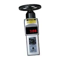 Shimpo DT-207LR-S12 Contact/Noncontact LED Tachometer with 12" Circ. Measuring Wheel