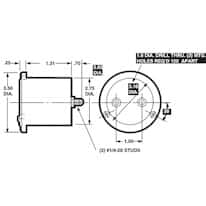 Simpson 55MD  01060 Analog Panel Meter, 3.5" Round/0-100 AAC