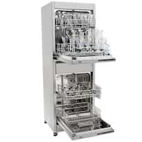 SP Hotpack Glassware Washer, Vertical SpaceSaver™, with DI Rinse, Top and Bottom Standard Racks; 115V 60 Hz