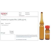 Spex ECS-A-011 Volatile Surrogates Mix, 2,000 µg/mL in Methanol-P&T, 1.5mL; 1/EA