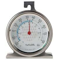 Taylor 3507 TruTemp Refrigerator / Freezer Analog Dial Thermometer with Safety Zones