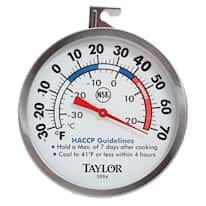 Taylor 5994 Series Refrigerator / Freezer Analog Dial Thermometer with HACCP Guidelines