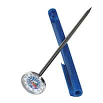 Taylor 6092NBL Color-Coded Cross-Contamination Bimetal Pocket Thermometer - Blue