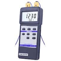 Traceable Dual-Input Type K Thermocouple Thermometer with RS-232