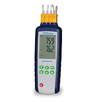 Traceable Four-Input Data Logging Thermocouple Probe Thermometer, Type K/J