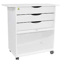 TrippNT MRI Core Lab Storage Cart, Extra Wide, White