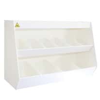 TrippNT MRI Lab Storage Shelf with 10 Bins, White
