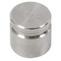 Troemner Test Weight 20g Class F with Traceable Certificate, Cyl Indrical with Groove