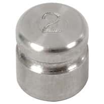 Troemner Test Weight 2g Class F with Traceable Certificate, Cyl Indrical with Groove