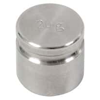 Troemner 61023ST 2 g, Class 7 Economical Aluminum Cylindrical Weight with Traceable Certificate