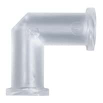 Value Plastics Luer Fitting, Elbow Union, Polypropylene, Female Luer Thread; 25/Pk