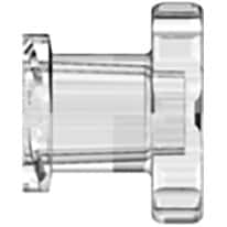 Value Plastics Luer Fitting, Clear Polycarbonate, Female Luer Thread Cap; 25/Pk